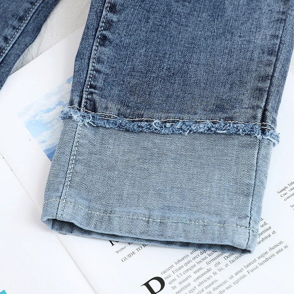 Női farmer gombos, magas derekú