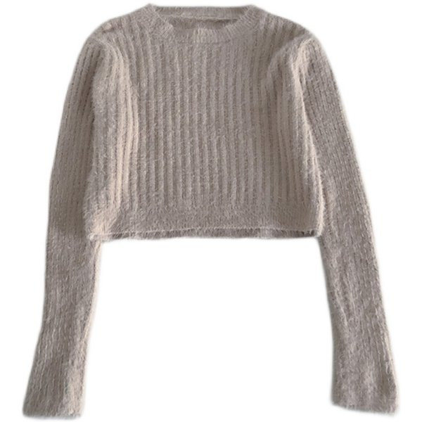 Naiste ovaalse kaelusega sulekampsun