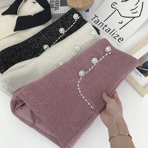 Къси дамски панталони  декорация перли и камъни