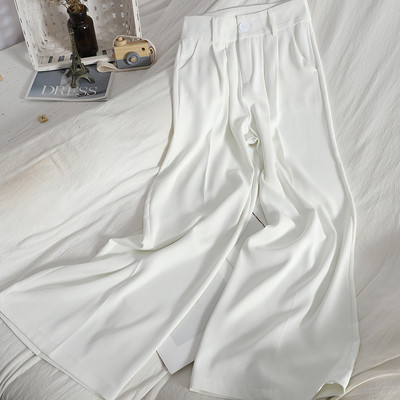 Aktuális női nadrág magas derékkal - széles modell