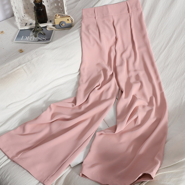 Aktuális női nadrág magas derékkal - széles modell