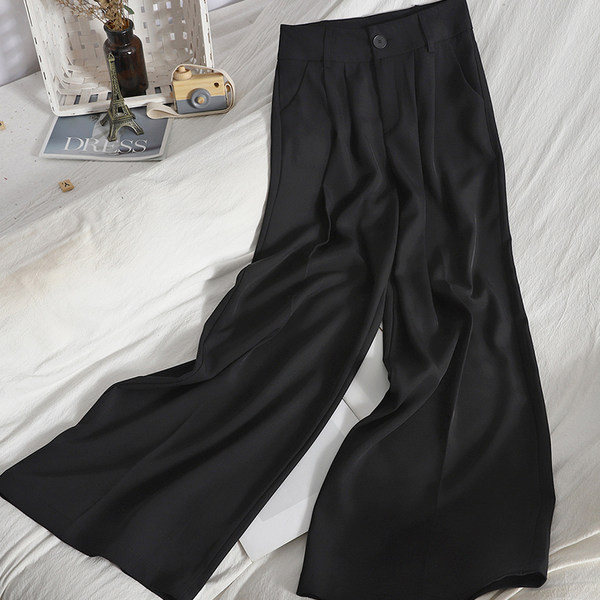 Aktuális női nadrág magas derékkal - széles modell