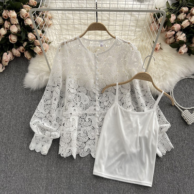 Női csipke ing gombokkal