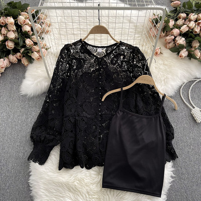 Női csipke ing gombokkal