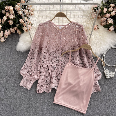 Női csipke ing gombokkal