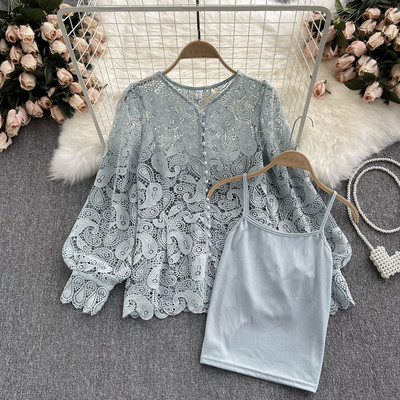 Női csipke ing gombokkal