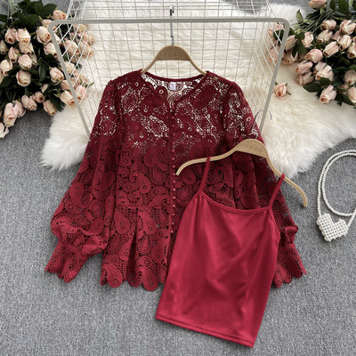 Női csipke ing gombokkal