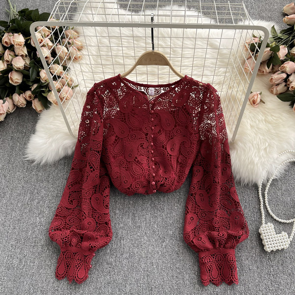 Női csipke ing gombokkal