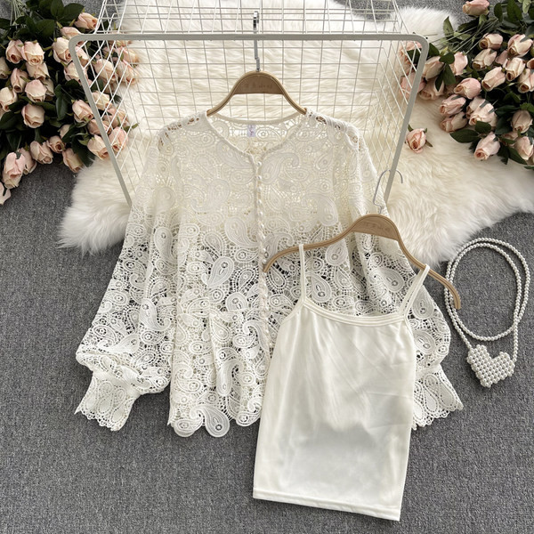 Női csipke ing gombokkal