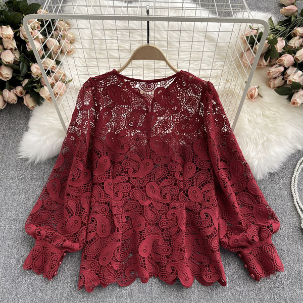 Női csipke ing gombokkal