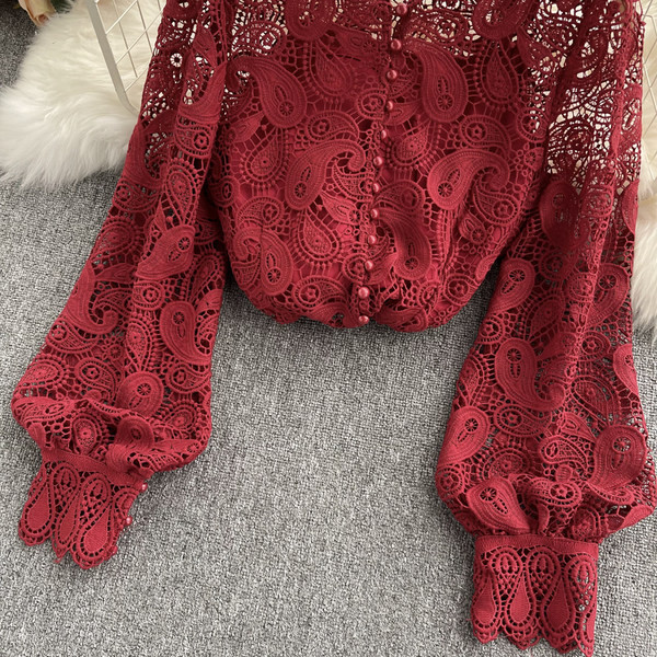 Női csipke ing gombokkal