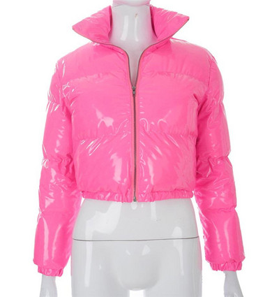 Moodne naiste jope lühike tavaline lukuga mudel