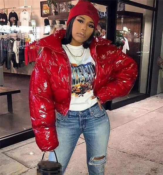 Moodne naiste jope lühike tavaline lukuga mudel