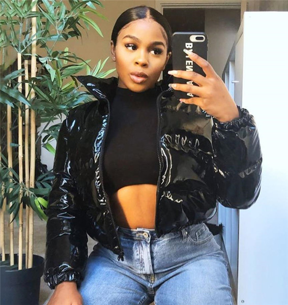 Moodne naiste jope lühike tavaline lukuga mudel