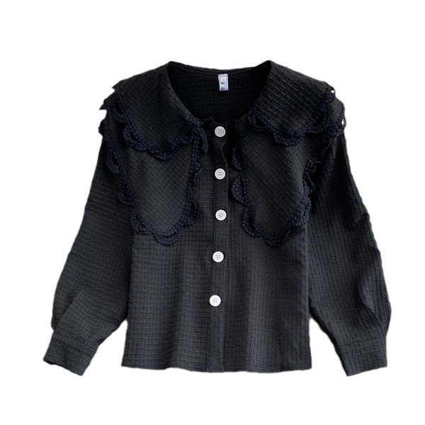 Naiste nööpide ja tikanditega särk