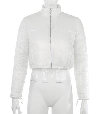 Geaca de dama moderna model simplu cu fermoar si sireturi