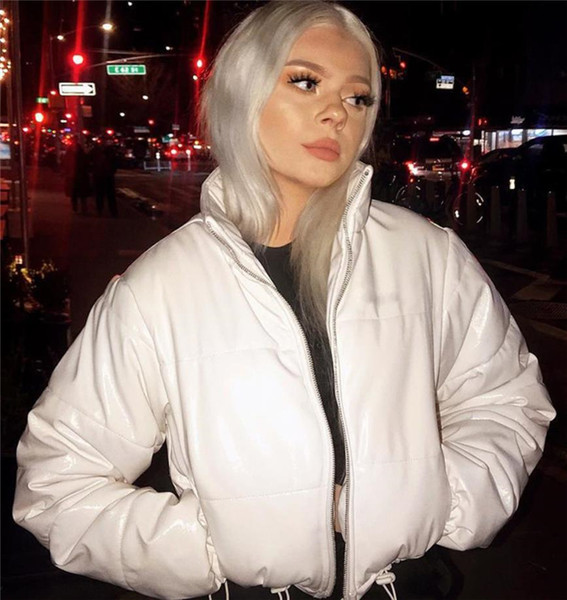 Geaca de dama moderna model simplu cu fermoar si sireturi