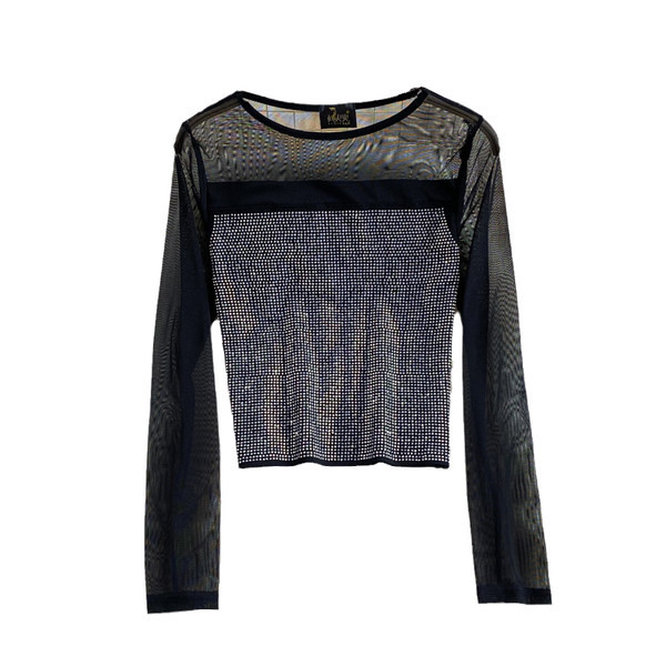 Naiste tülli ja kivist varrukatega pluus