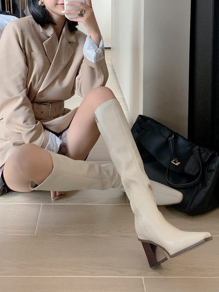 Naujo modelio aulinukai, pagaląsti iš eko odos su kvadratiniu 7 cm kulnu