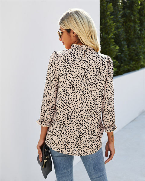 Moteriški marškiniai aukšta apykakle – keturių spalvų