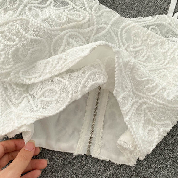 Top scurt de dama cu bretele subtiri