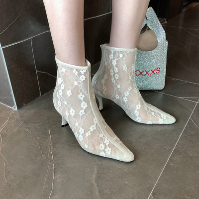 Cizme elegante model ascutit cu fermoar pentru femei