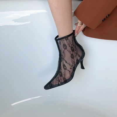 Cizme elegante model ascutit cu fermoar pentru femei