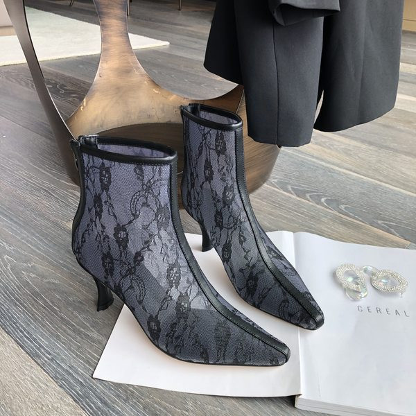 Cizme elegante model ascutit cu fermoar pentru femei