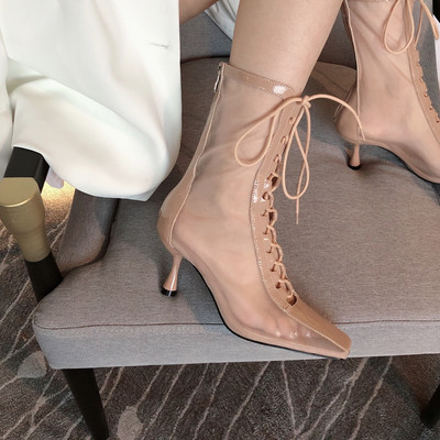 Ghete de dama moderne cu sireturi si tocuri