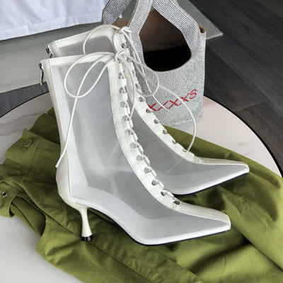 Ghete de dama moderne cu sireturi si tocuri