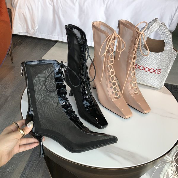 Ghete de dama moderne cu sireturi si tocuri