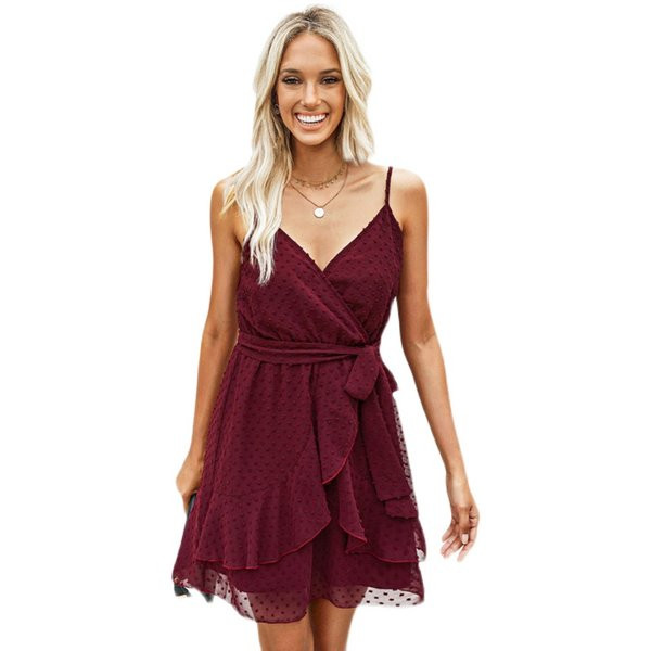 Rochie moderna de dama cu bretele subtiri - culori diferite