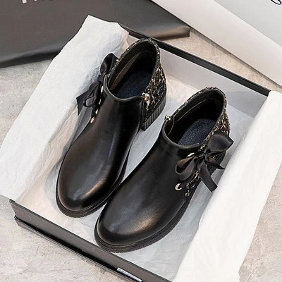 Cizme casual cu sireturi model rotunjit pentru femei