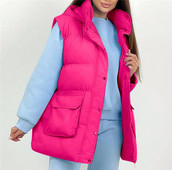 Vesta lunga dama model nou cu gluga - trei culori