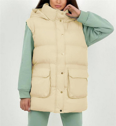 Vesta lunga dama model nou cu gluga - trei culori