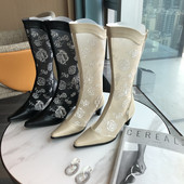 Cizme stilate model ascutit cu fermoar pentru femei