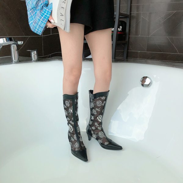 Cizme stilate model ascutit cu fermoar pentru femei