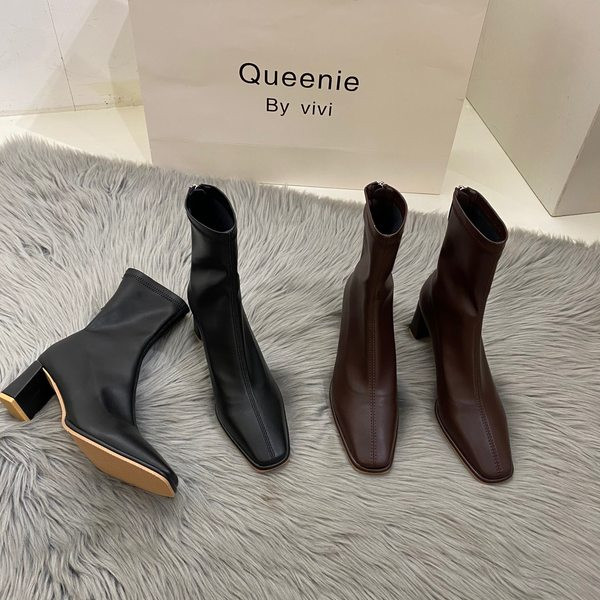 Cizme casual din piele ecologica model uni pentru femei