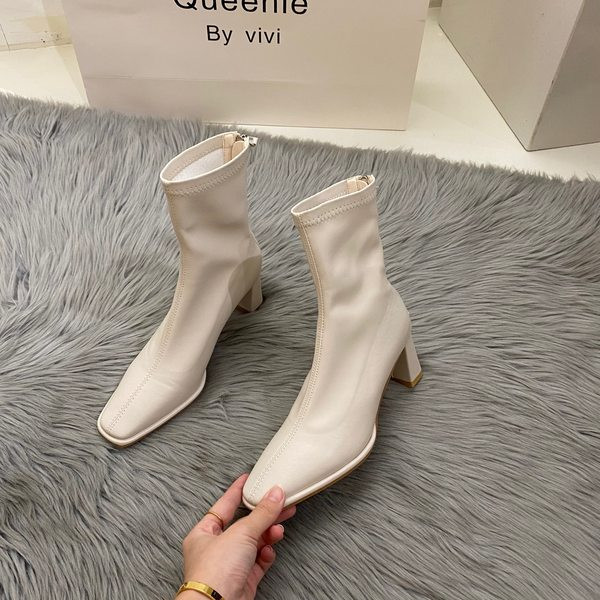 Cizme casual din piele ecologica model uni pentru femei