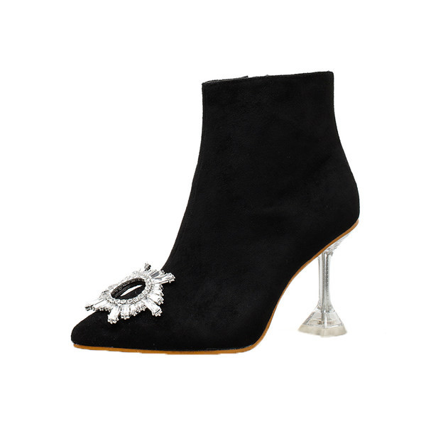 Cizme de dama elegante cu pietre decorative