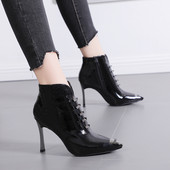 Cizme topice dama model ascutit cu toc subtire