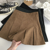 Fusta de dama cu talie inalta si linie A