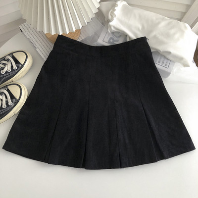 Fusta de dama cu talie inalta si linie A