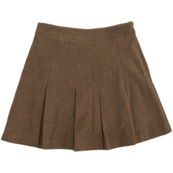 Fusta de dama cu talie inalta si linie A