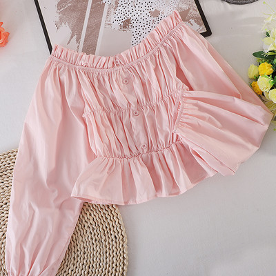 Camasa de dama model nou cu umerii goi si maneci lungi