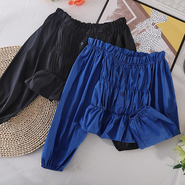 Camasa de dama model nou cu umerii goi si maneci lungi