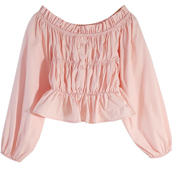 Camasa de dama model nou cu umerii goi si maneci lungi