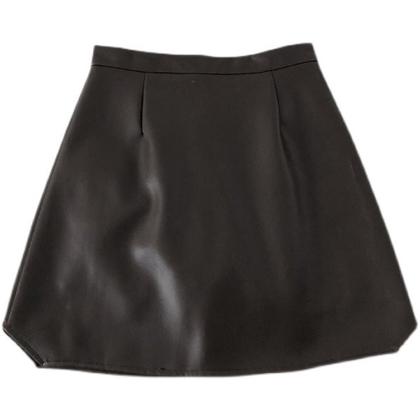 Fusta scurta din piele model simplu