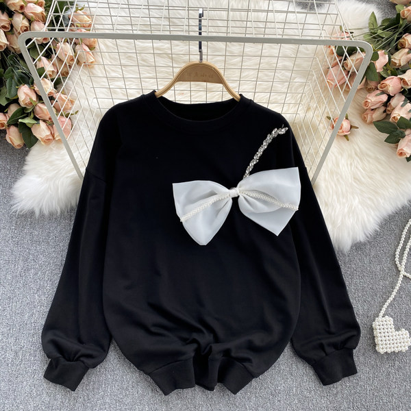 Bluza de dama cu panglica si pietre de decor