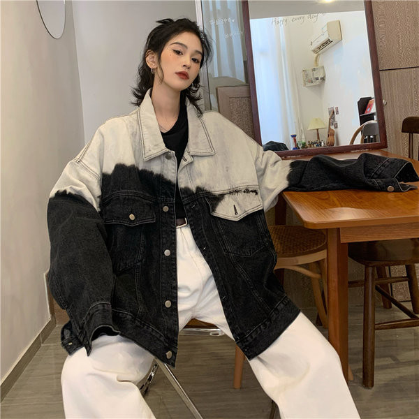 Geaca casual dama din denim model larg